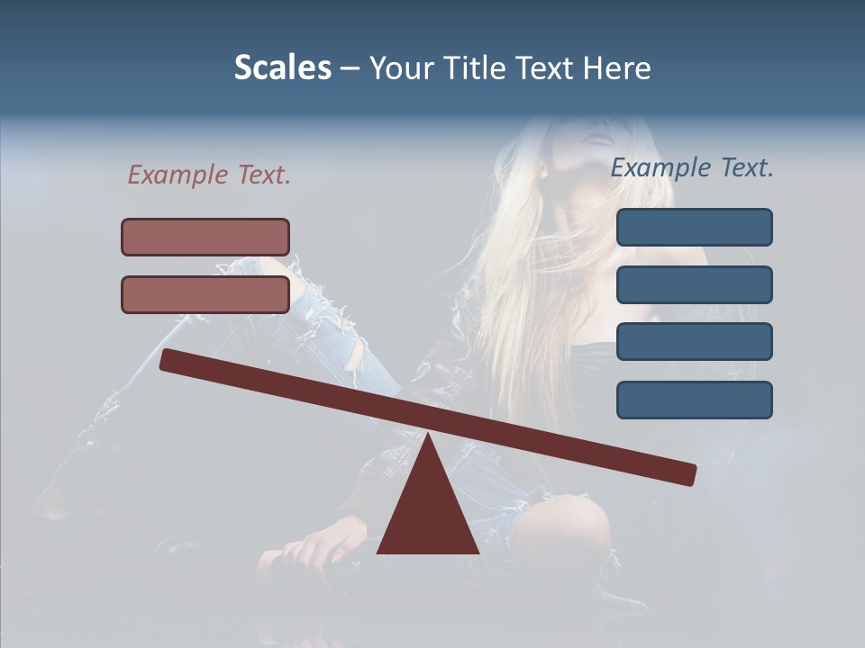 Clouds Caucasian Beautiful PowerPoint Template