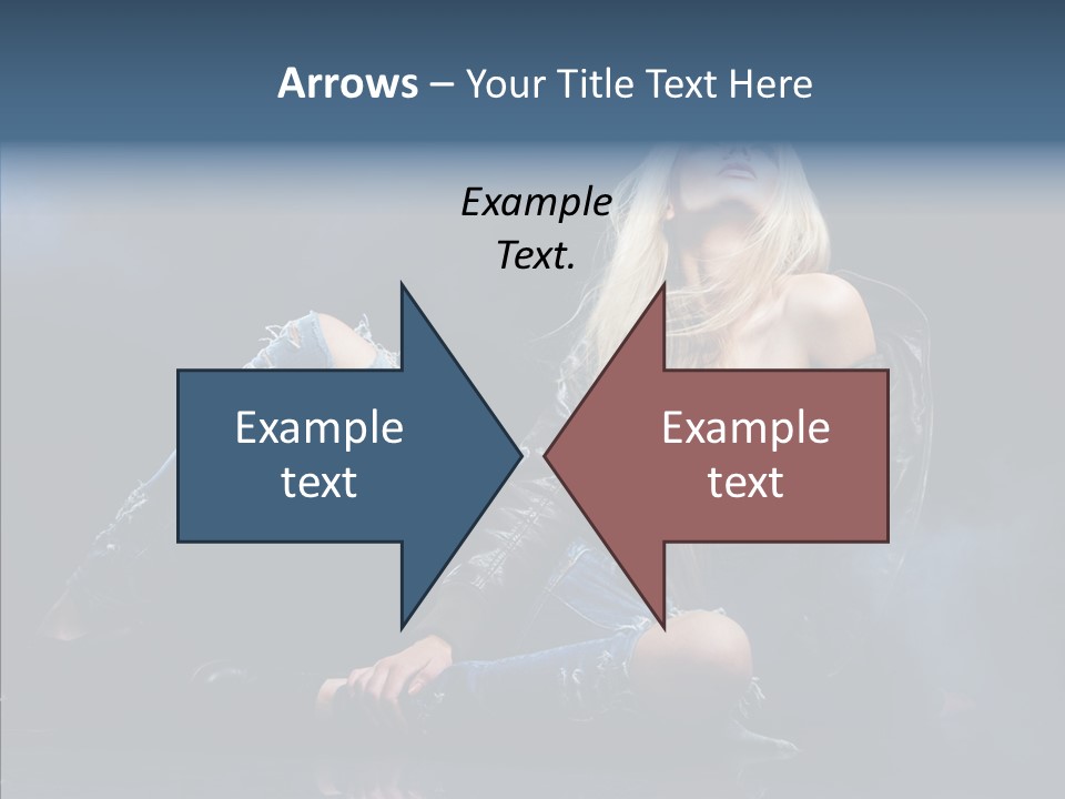 Clouds Caucasian Beautiful PowerPoint Template