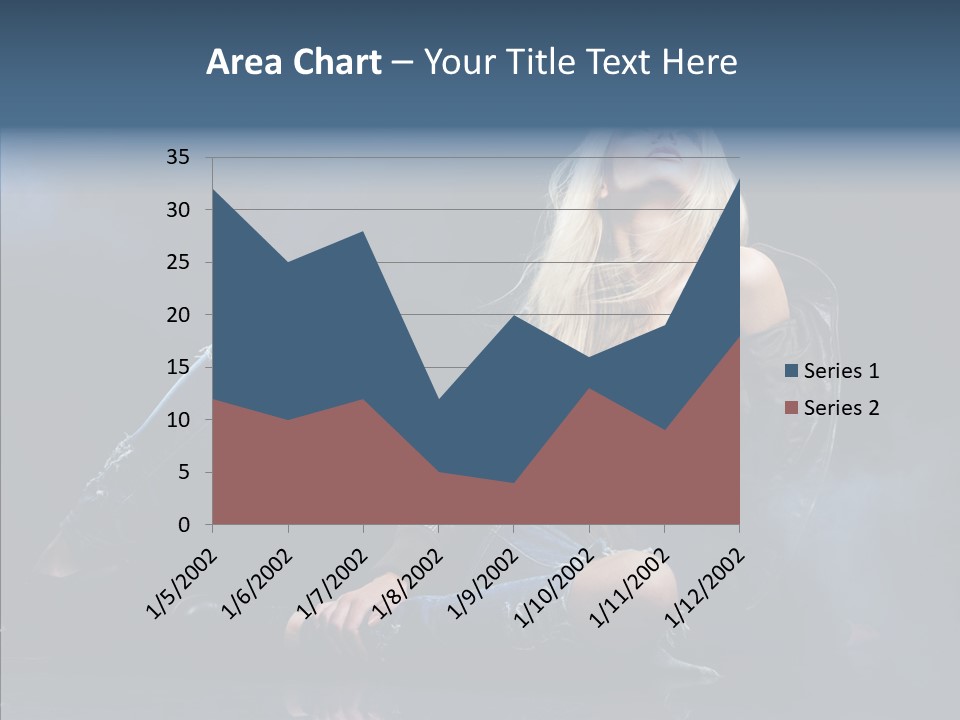Clouds Caucasian Beautiful PowerPoint Template