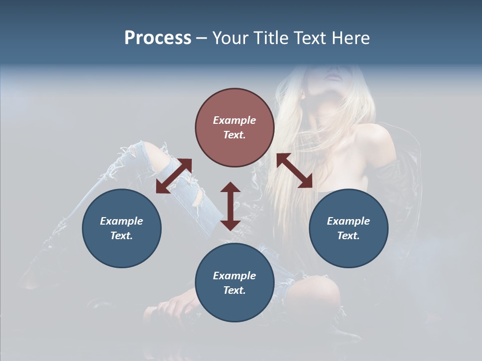 Clouds Caucasian Beautiful PowerPoint Template