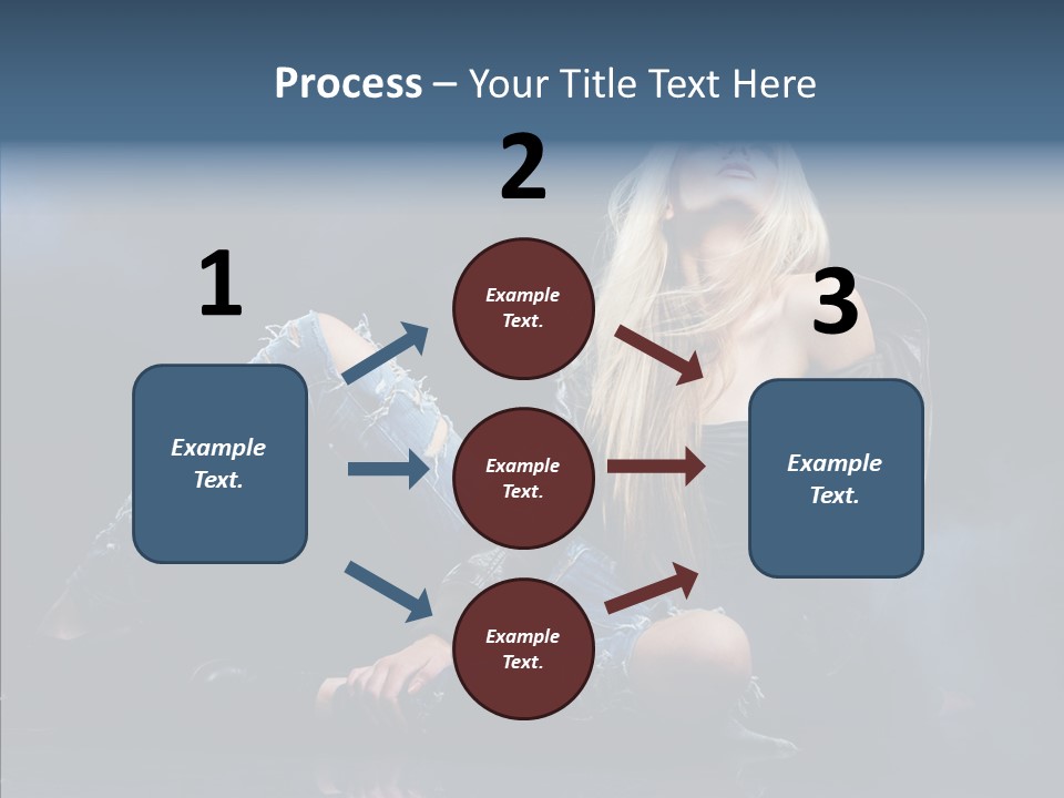 Clouds Caucasian Beautiful PowerPoint Template