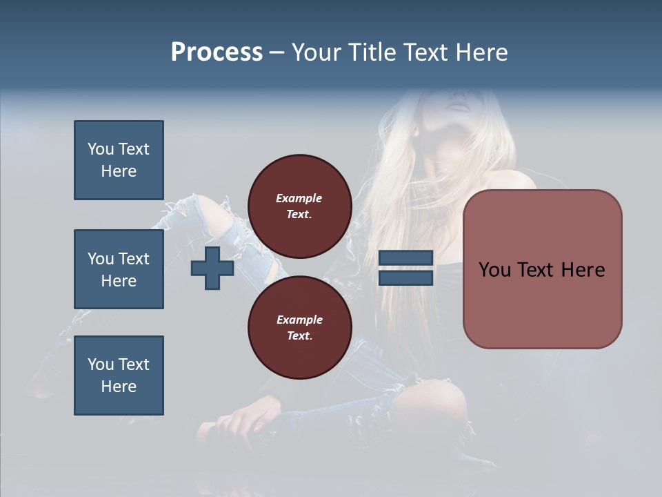 Clouds Caucasian Beautiful PowerPoint Template