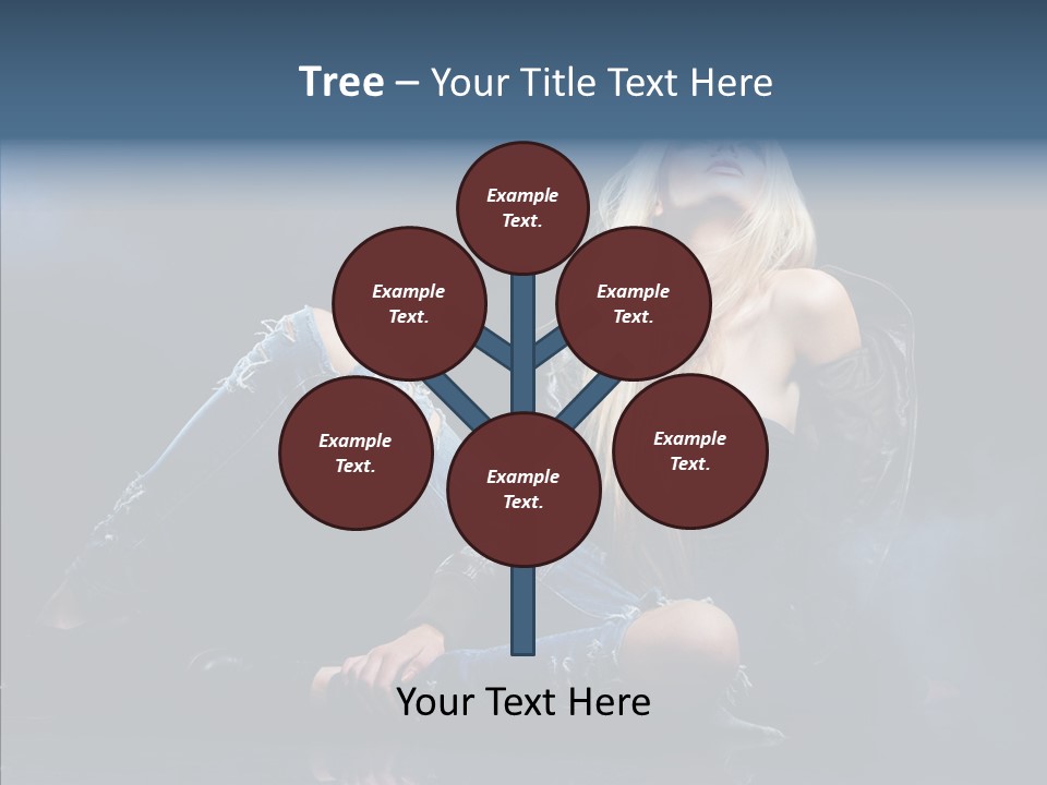 Clouds Caucasian Beautiful PowerPoint Template