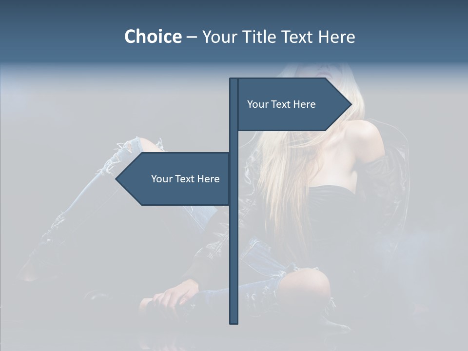 Clouds Caucasian Beautiful PowerPoint Template