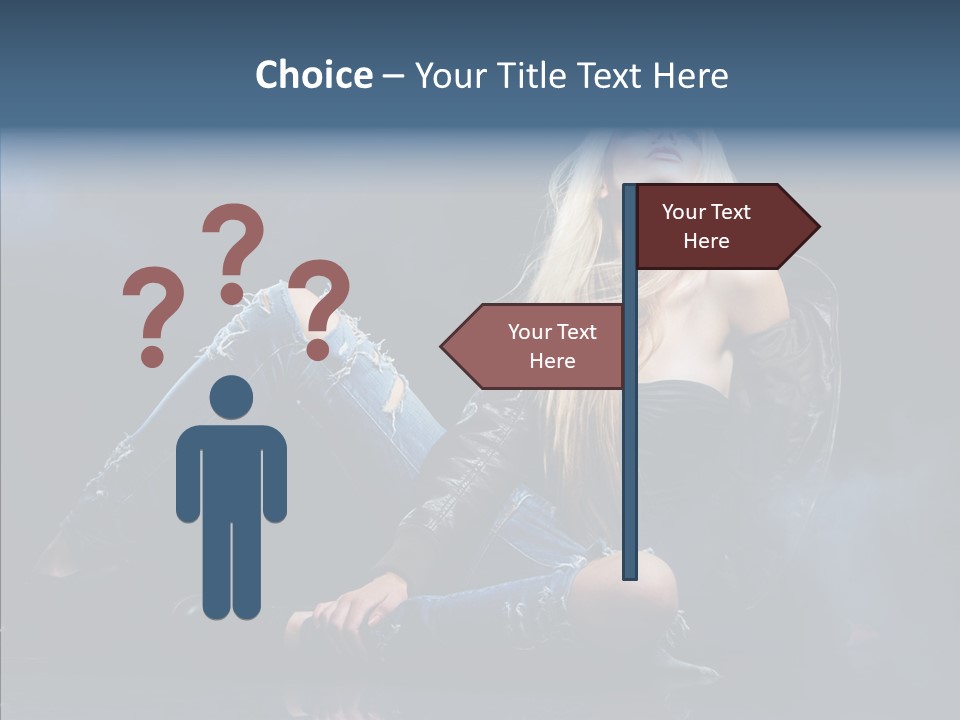 Clouds Caucasian Beautiful PowerPoint Template