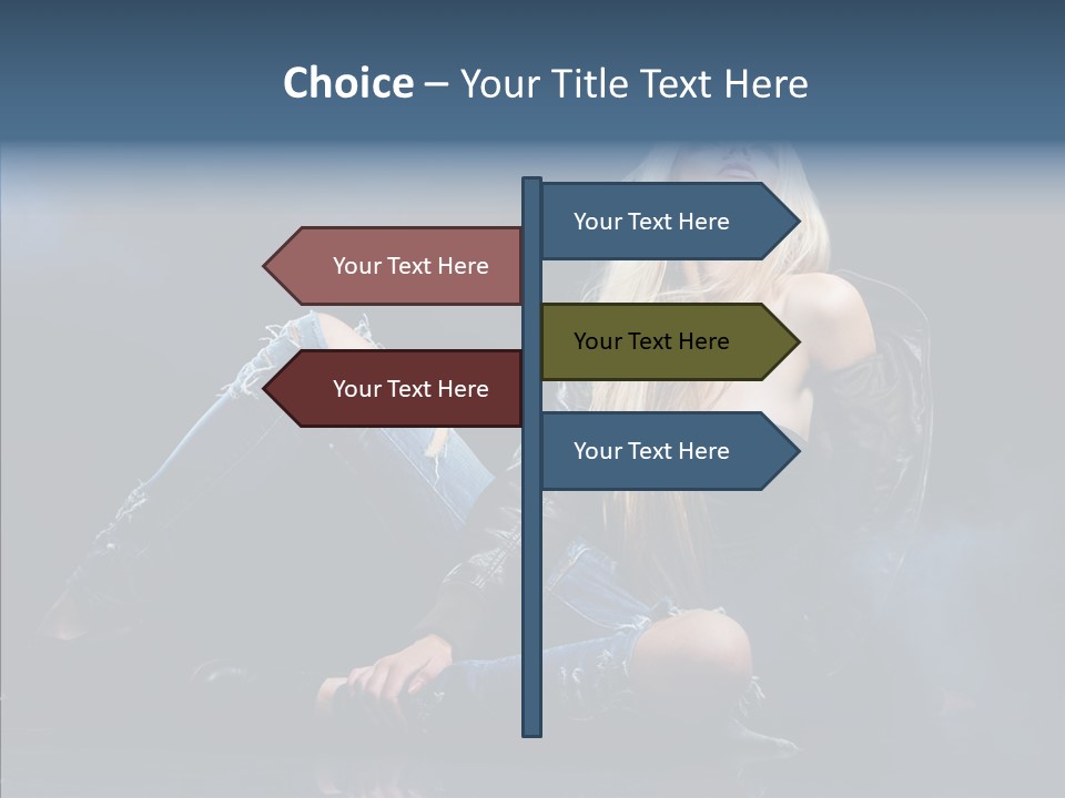 Clouds Caucasian Beautiful PowerPoint Template