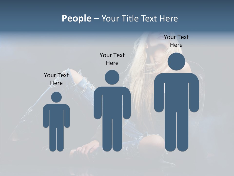 Clouds Caucasian Beautiful PowerPoint Template