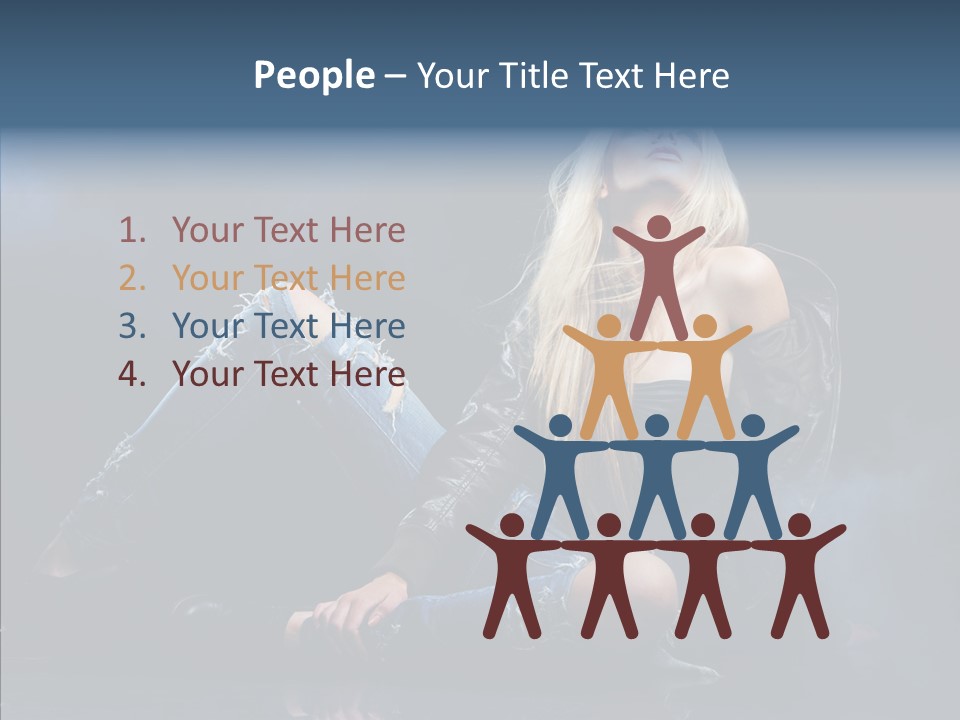 Clouds Caucasian Beautiful PowerPoint Template