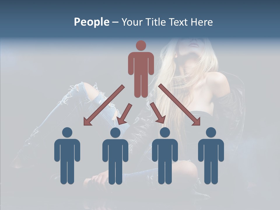 Clouds Caucasian Beautiful PowerPoint Template