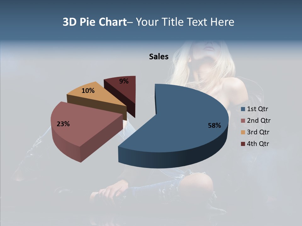 Clouds Caucasian Beautiful PowerPoint Template