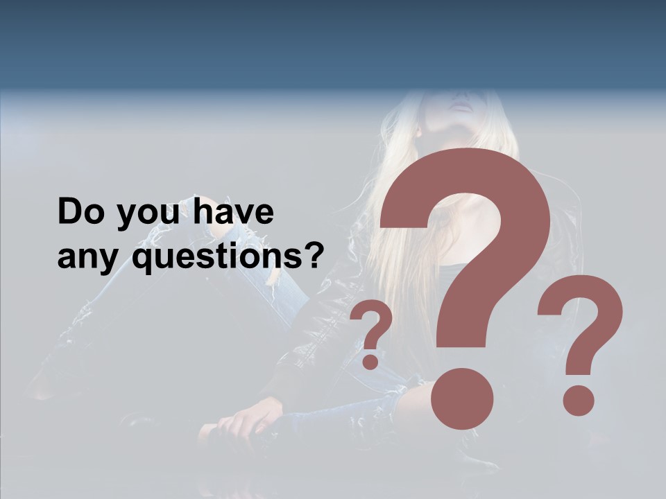 Clouds Caucasian Beautiful PowerPoint Template