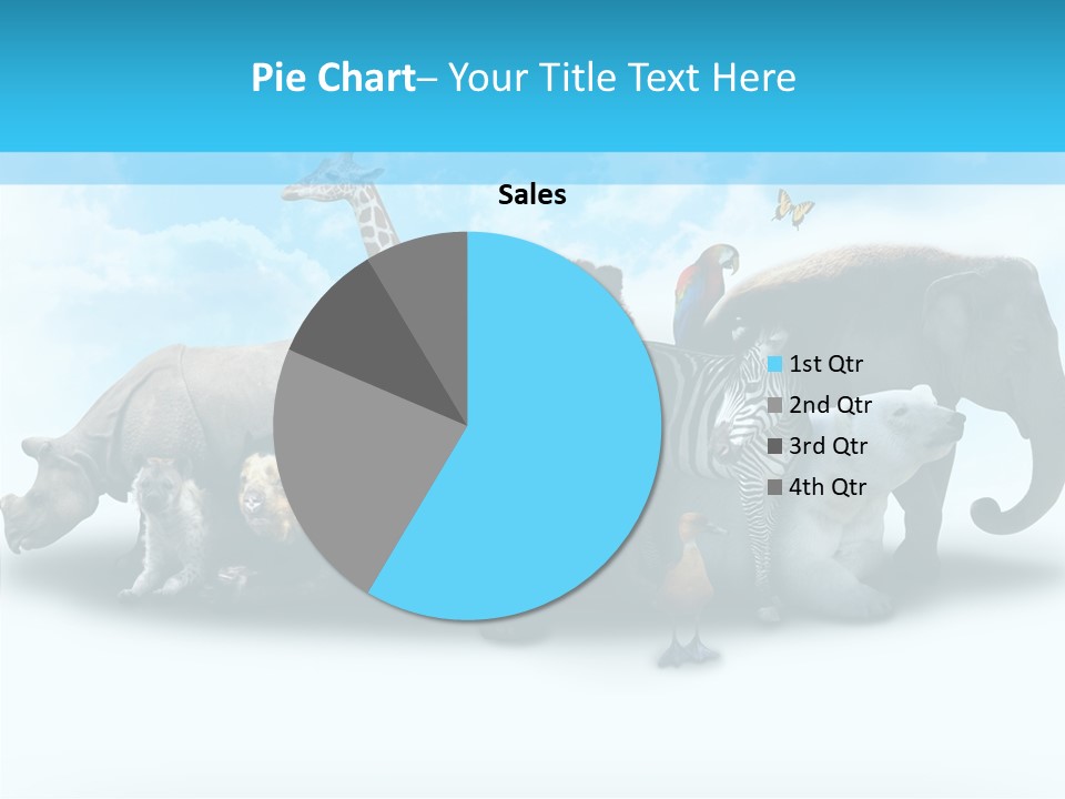 Colorful White Zebra PowerPoint Template