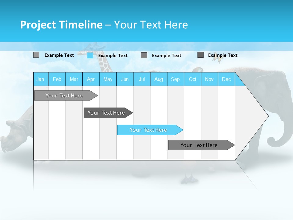 Colorful White Zebra PowerPoint Template