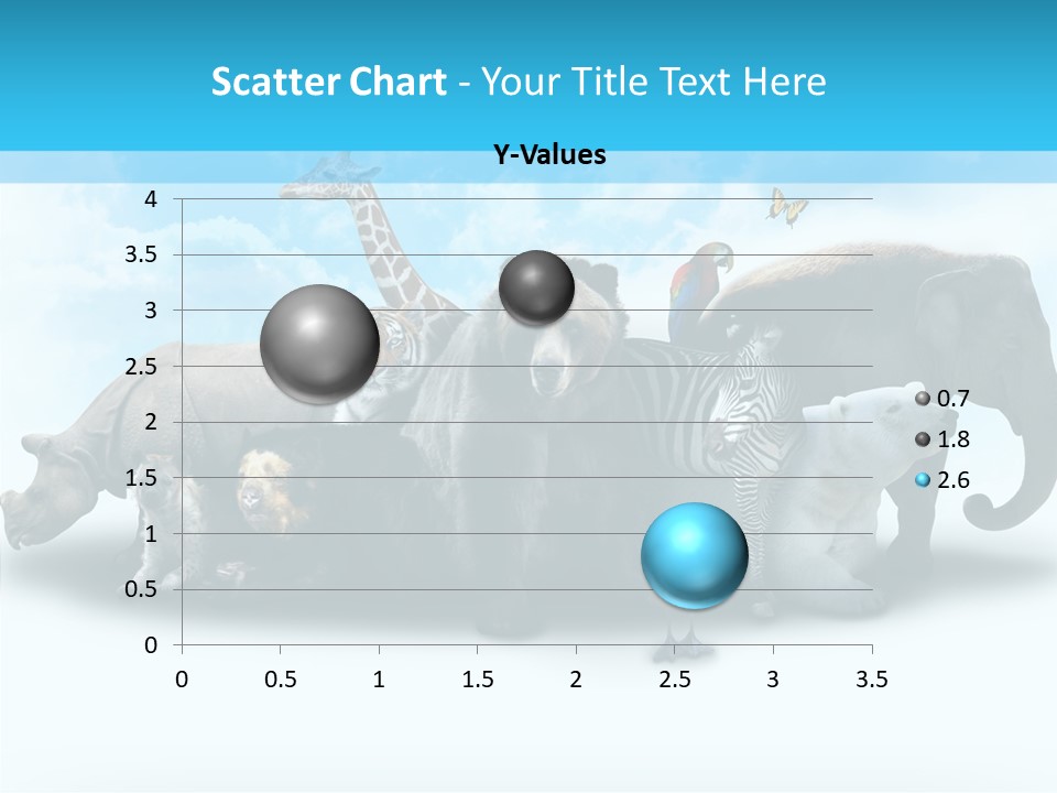 Colorful White Zebra PowerPoint Template