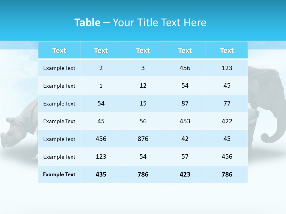 Colorful White Zebra PowerPoint Template