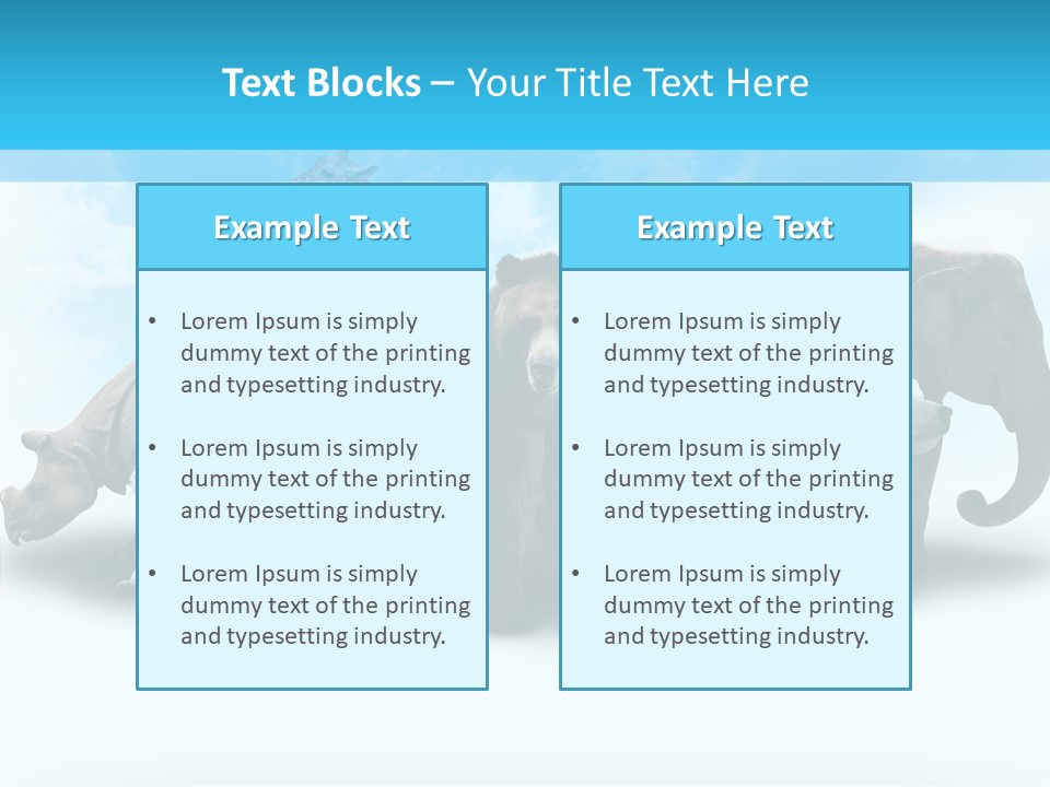 Colorful White Zebra PowerPoint Template
