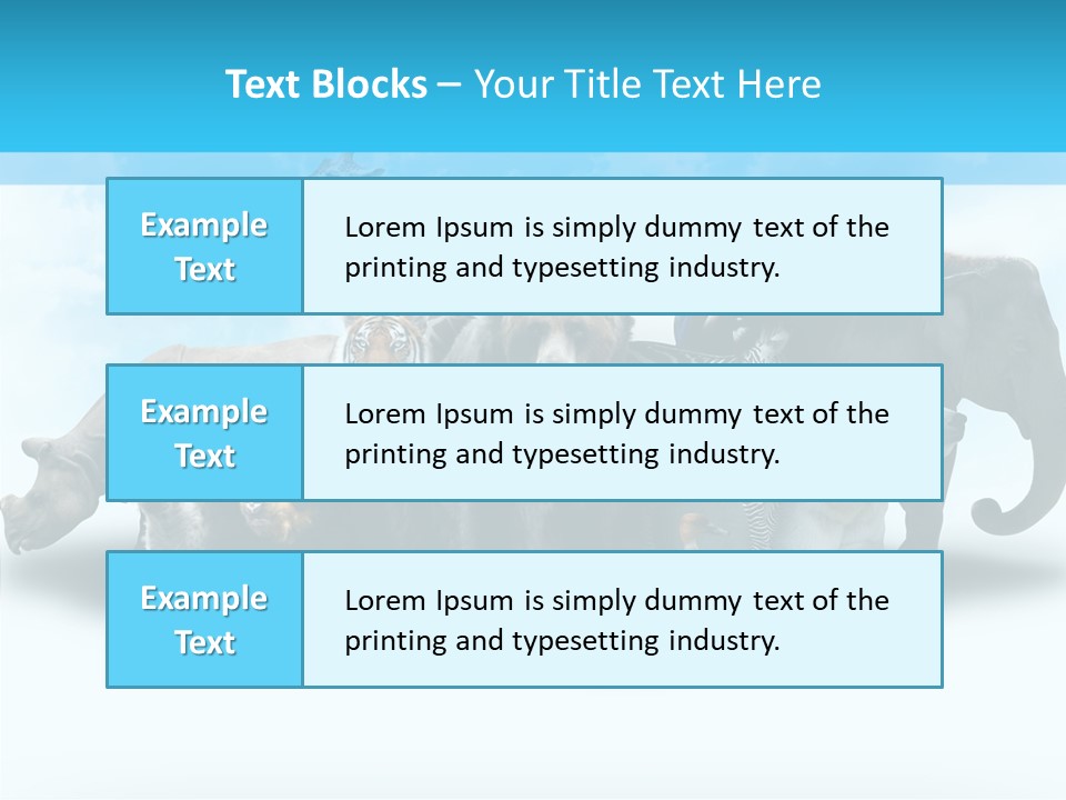 Colorful White Zebra PowerPoint Template