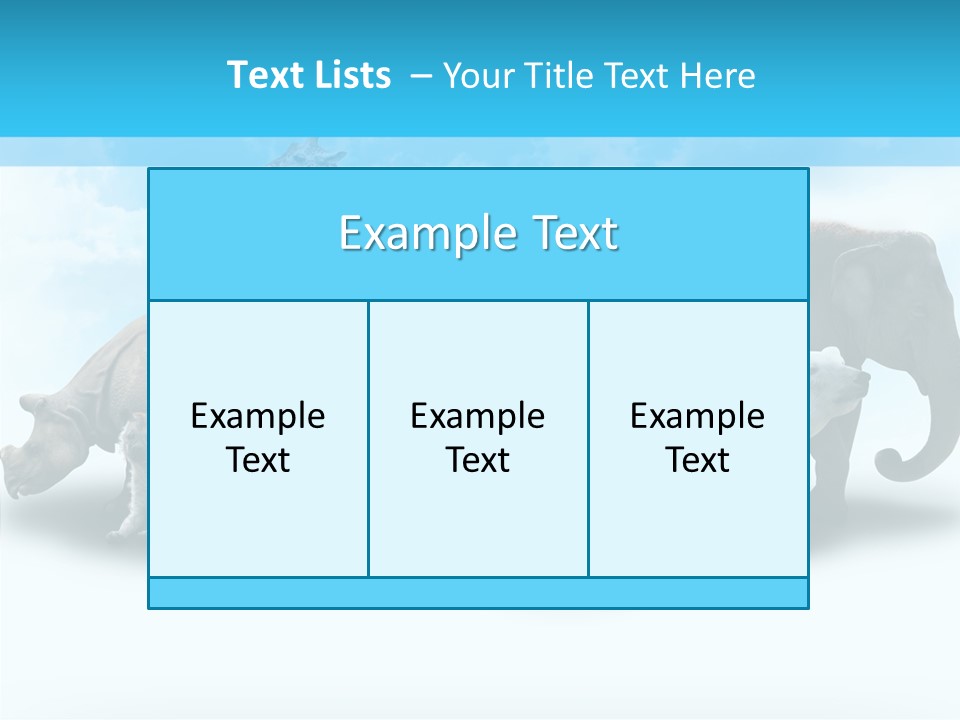 Colorful White Zebra PowerPoint Template