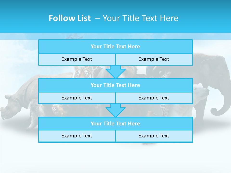 Colorful White Zebra PowerPoint Template