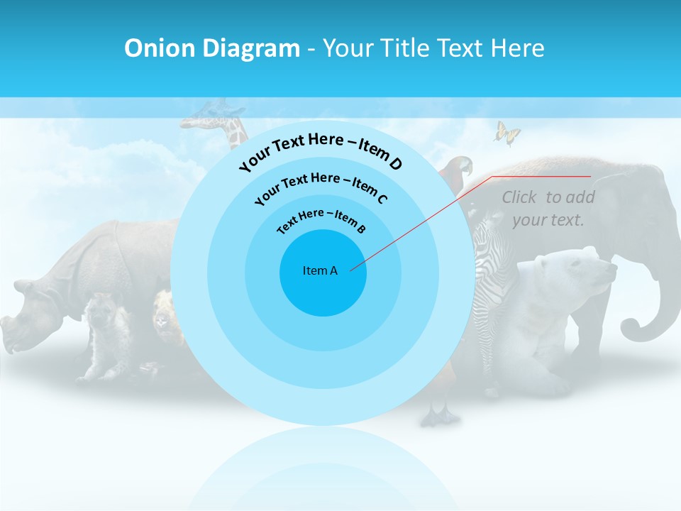 Colorful White Zebra PowerPoint Template