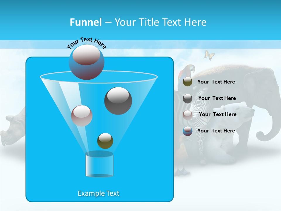 Colorful White Zebra PowerPoint Template