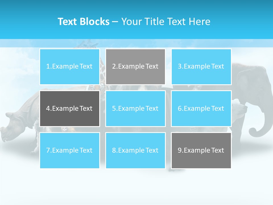 Colorful White Zebra PowerPoint Template