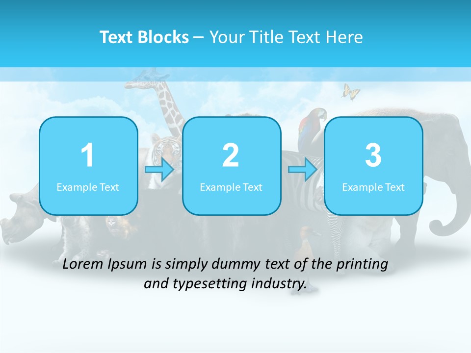 Colorful White Zebra PowerPoint Template