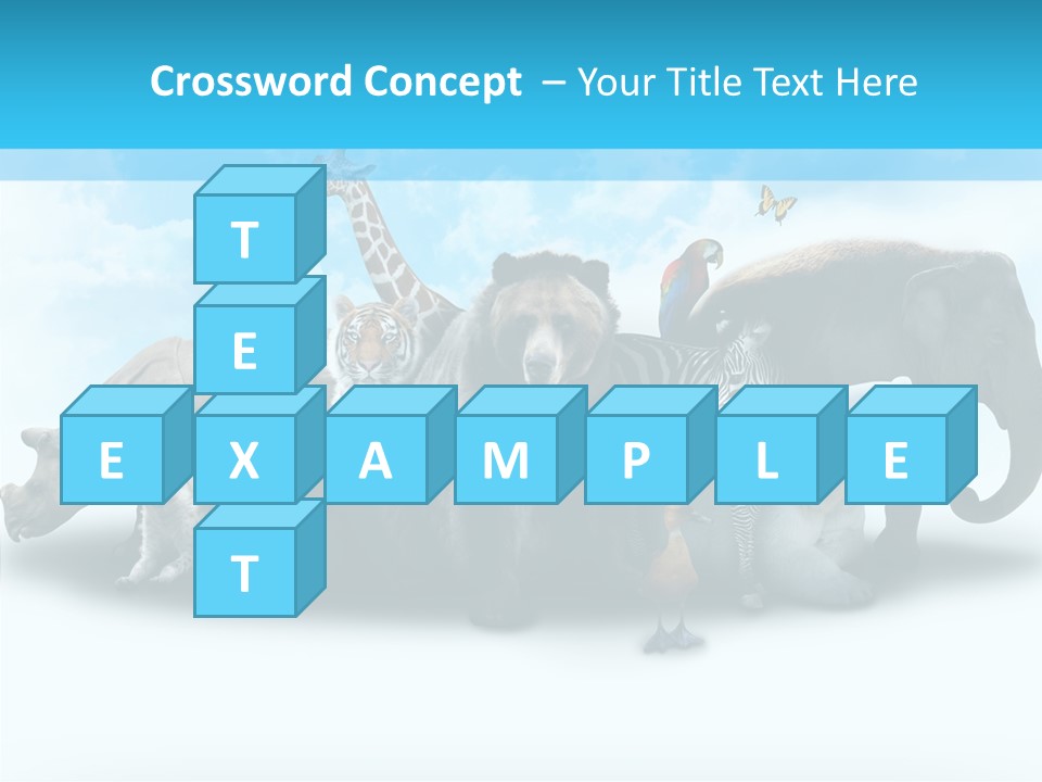 Colorful White Zebra PowerPoint Template