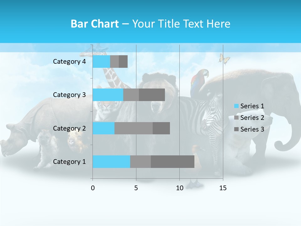 Colorful White Zebra PowerPoint Template