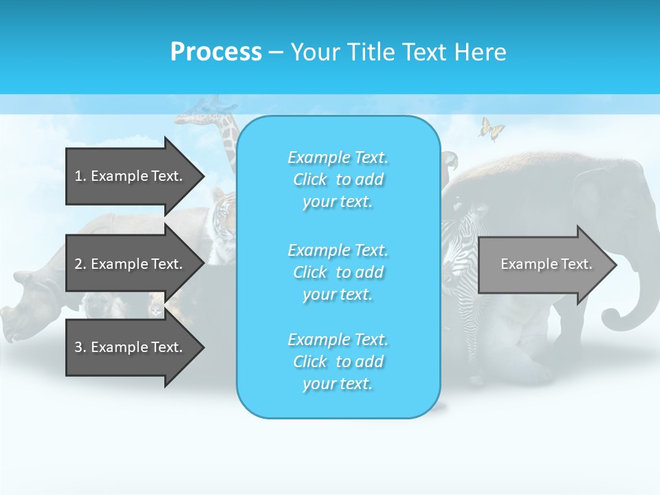 Colorful White Zebra PowerPoint Template