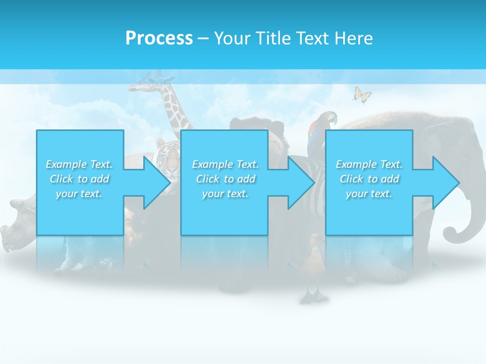 Colorful White Zebra PowerPoint Template