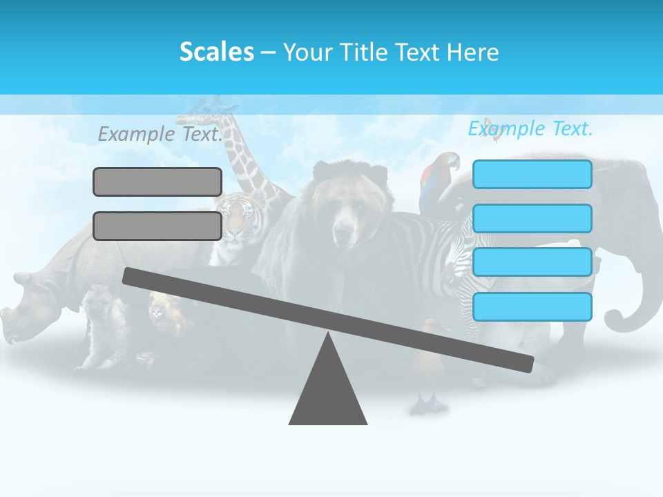 Colorful White Zebra PowerPoint Template