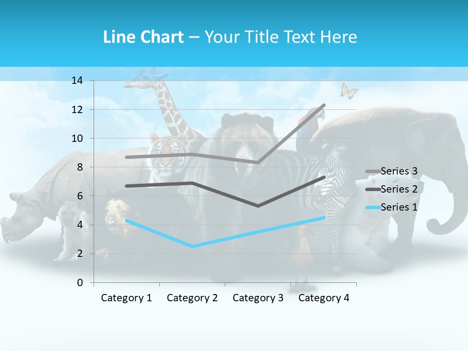 Colorful White Zebra PowerPoint Template