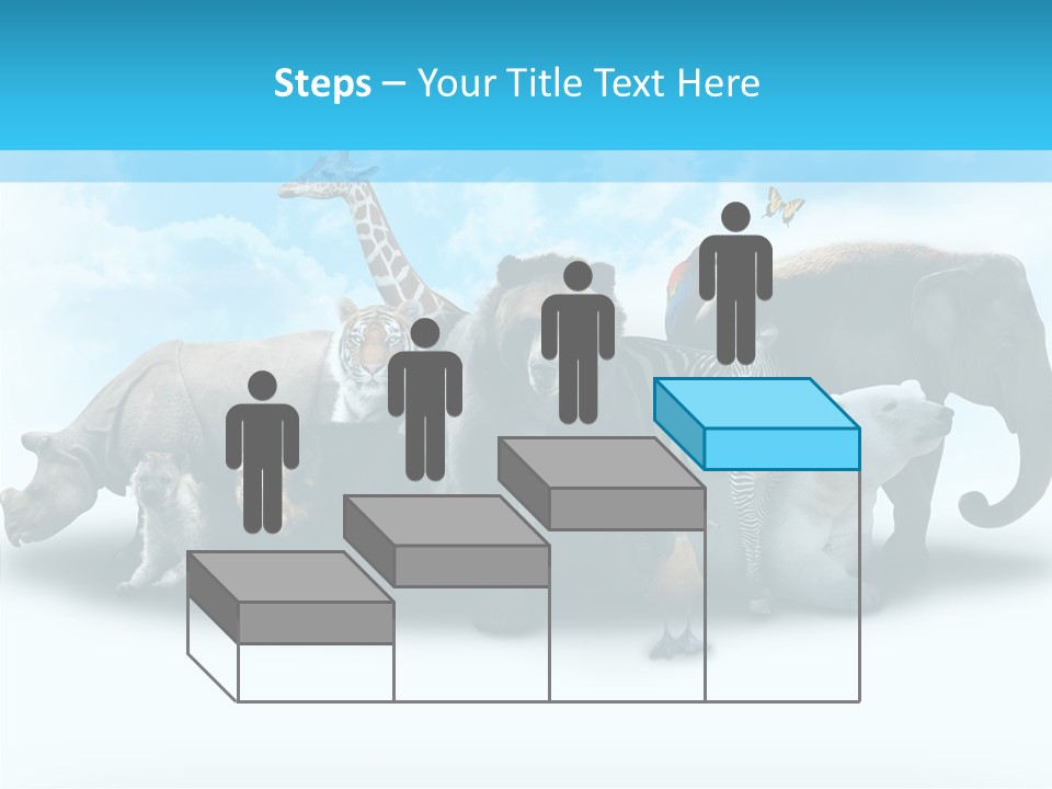 Colorful White Zebra PowerPoint Template