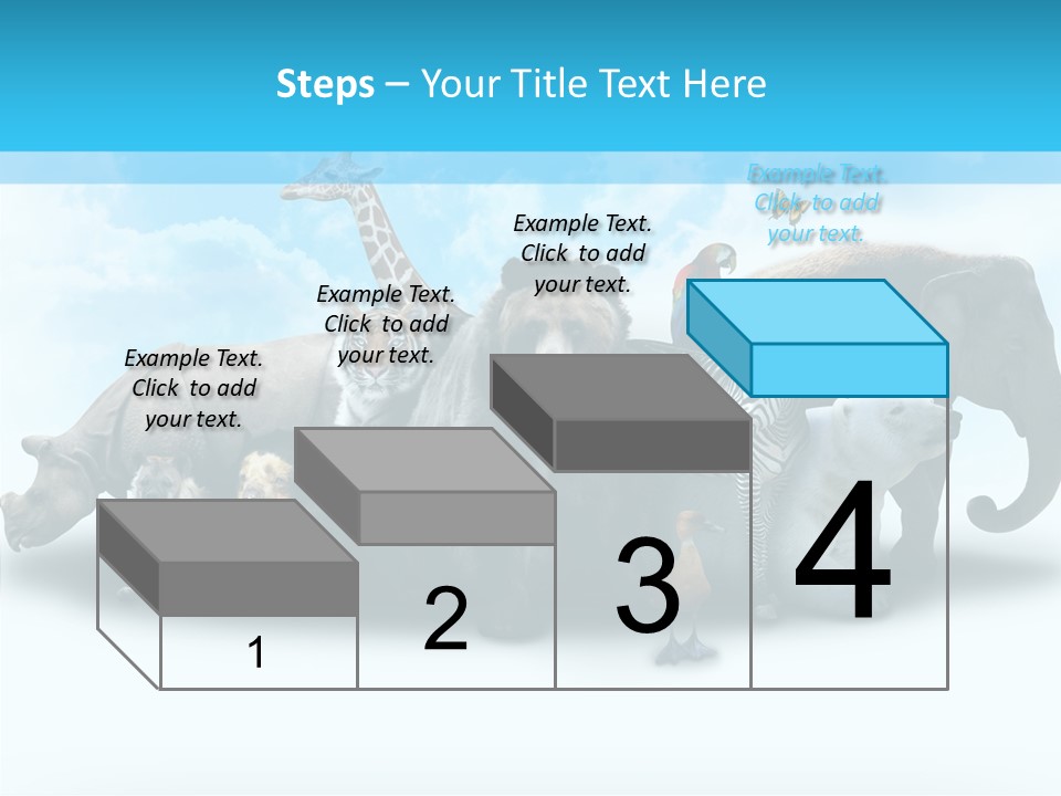 Colorful White Zebra PowerPoint Template