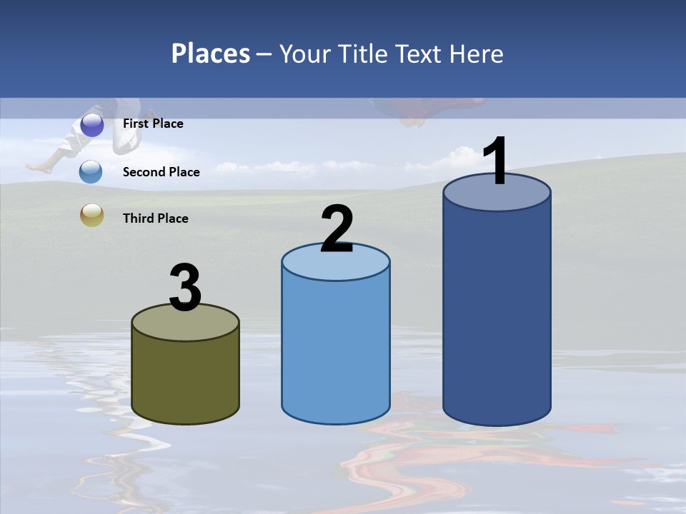 Beautiful Blue Running PowerPoint Template