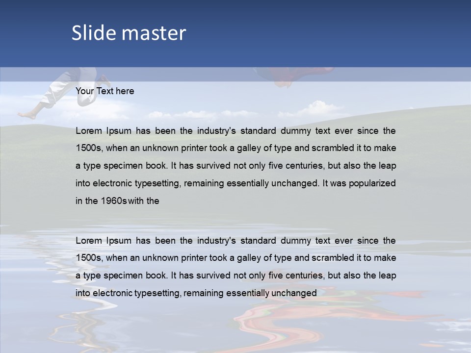 Beautiful Blue Running PowerPoint Template