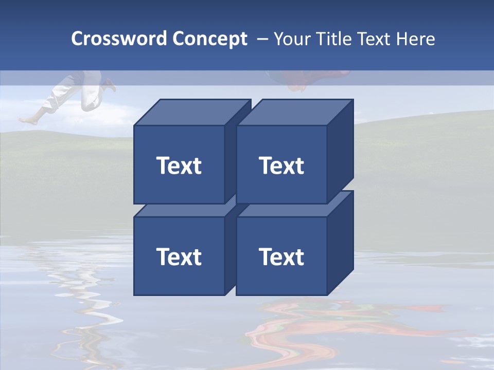 Beautiful Blue Running PowerPoint Template
