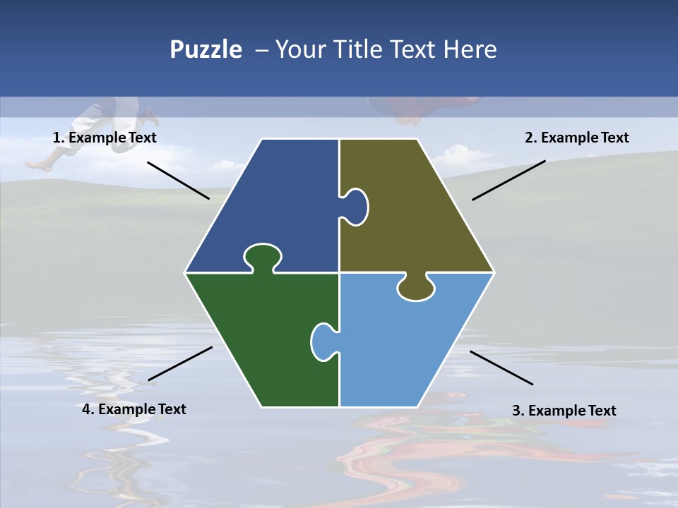 Beautiful Blue Running PowerPoint Template