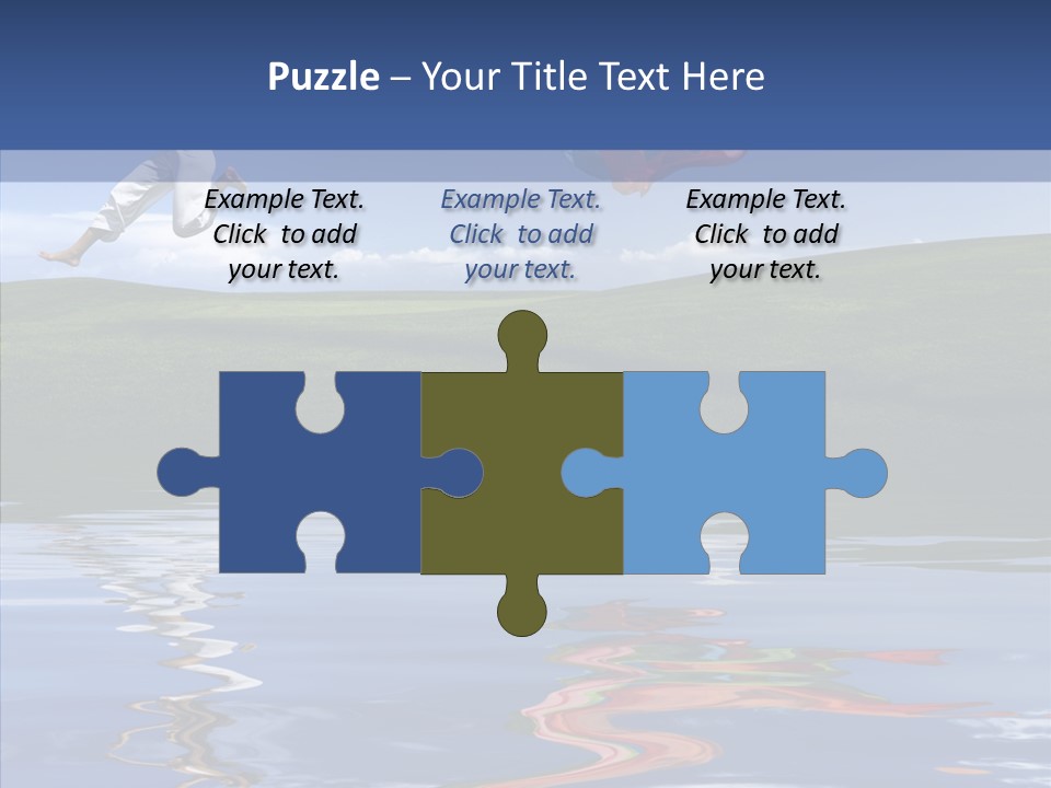 Beautiful Blue Running PowerPoint Template