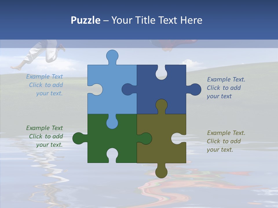 Beautiful Blue Running PowerPoint Template