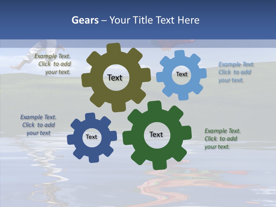 Beautiful Blue Running PowerPoint Template