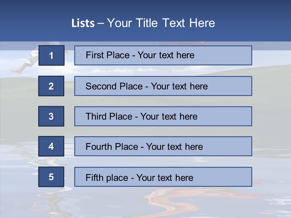 Beautiful Blue Running PowerPoint Template