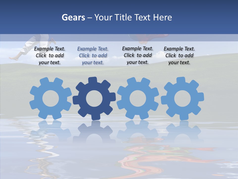 Beautiful Blue Running PowerPoint Template