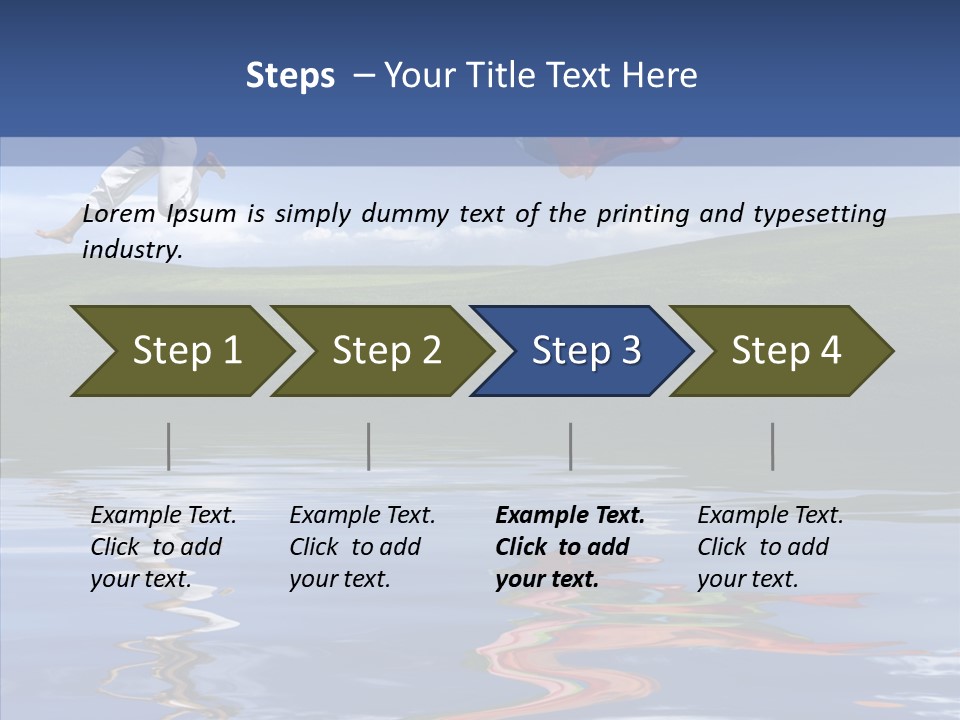 Beautiful Blue Running PowerPoint Template