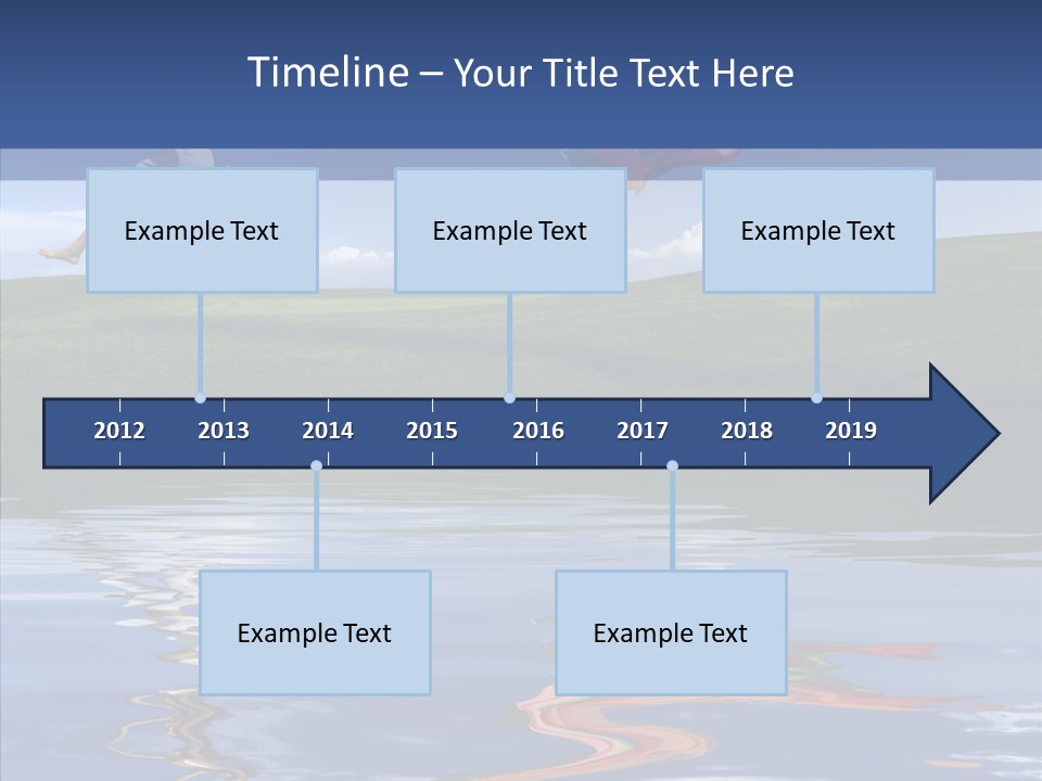 Beautiful Blue Running PowerPoint Template