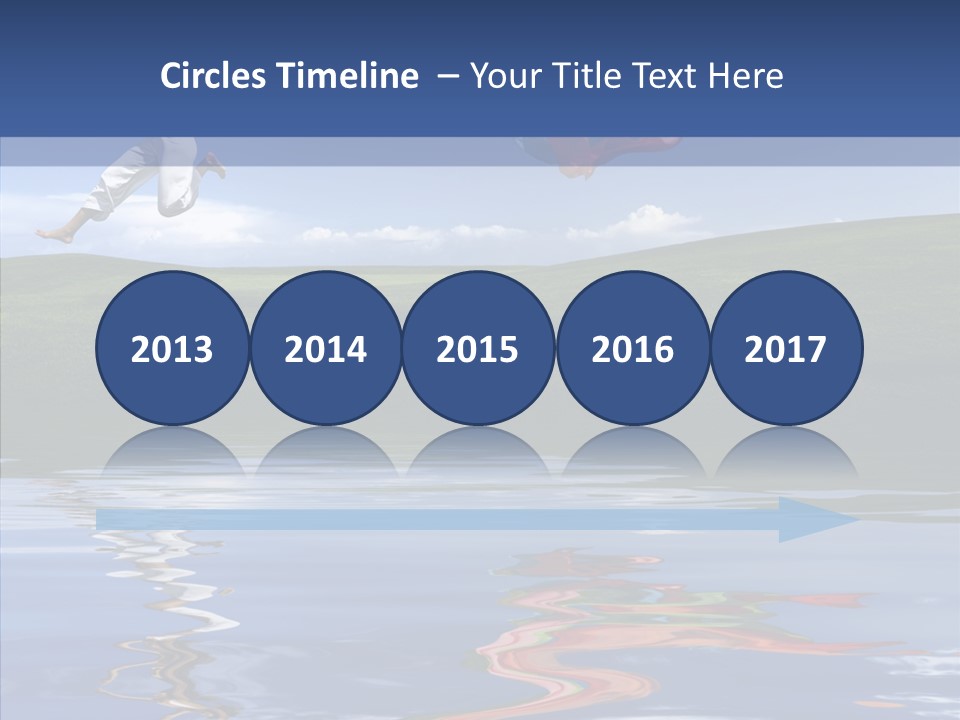 Beautiful Blue Running PowerPoint Template