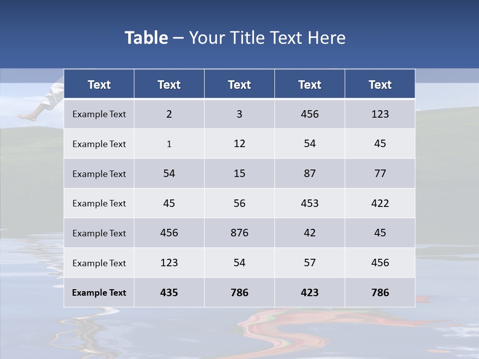 Beautiful Blue Running PowerPoint Template