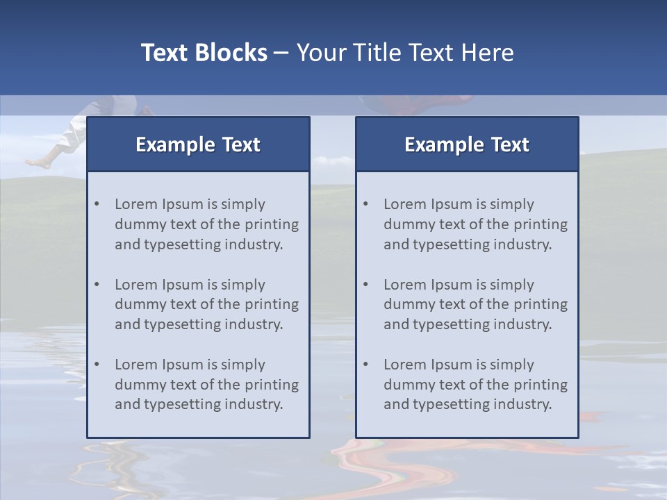 Beautiful Blue Running PowerPoint Template