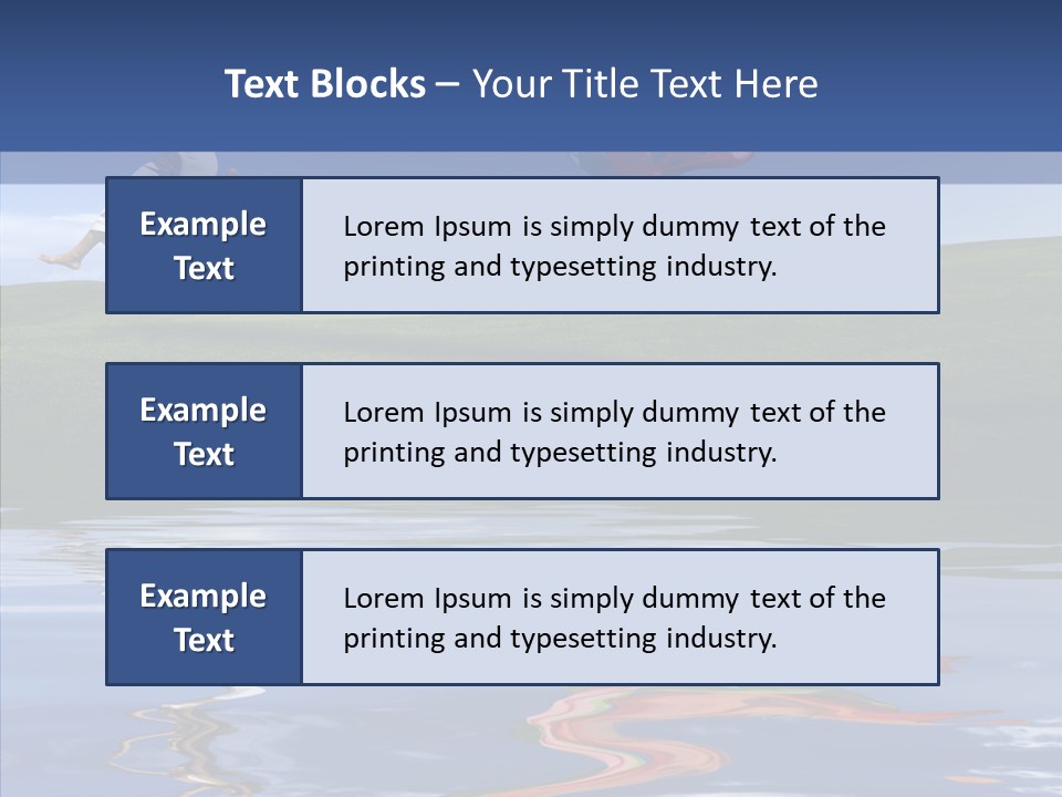 Beautiful Blue Running PowerPoint Template